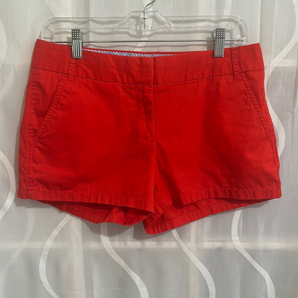 J. Crew, Orange, Broken In Chino, 100% Cotton Shorts, Size 6